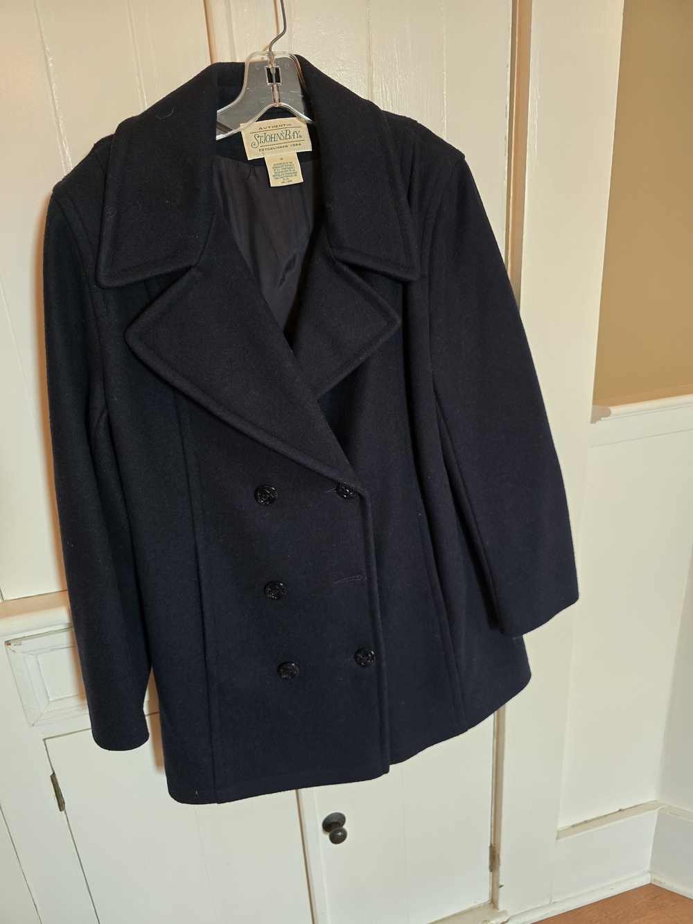 St. John's Bay Navy Double-Breasted Pea Coat